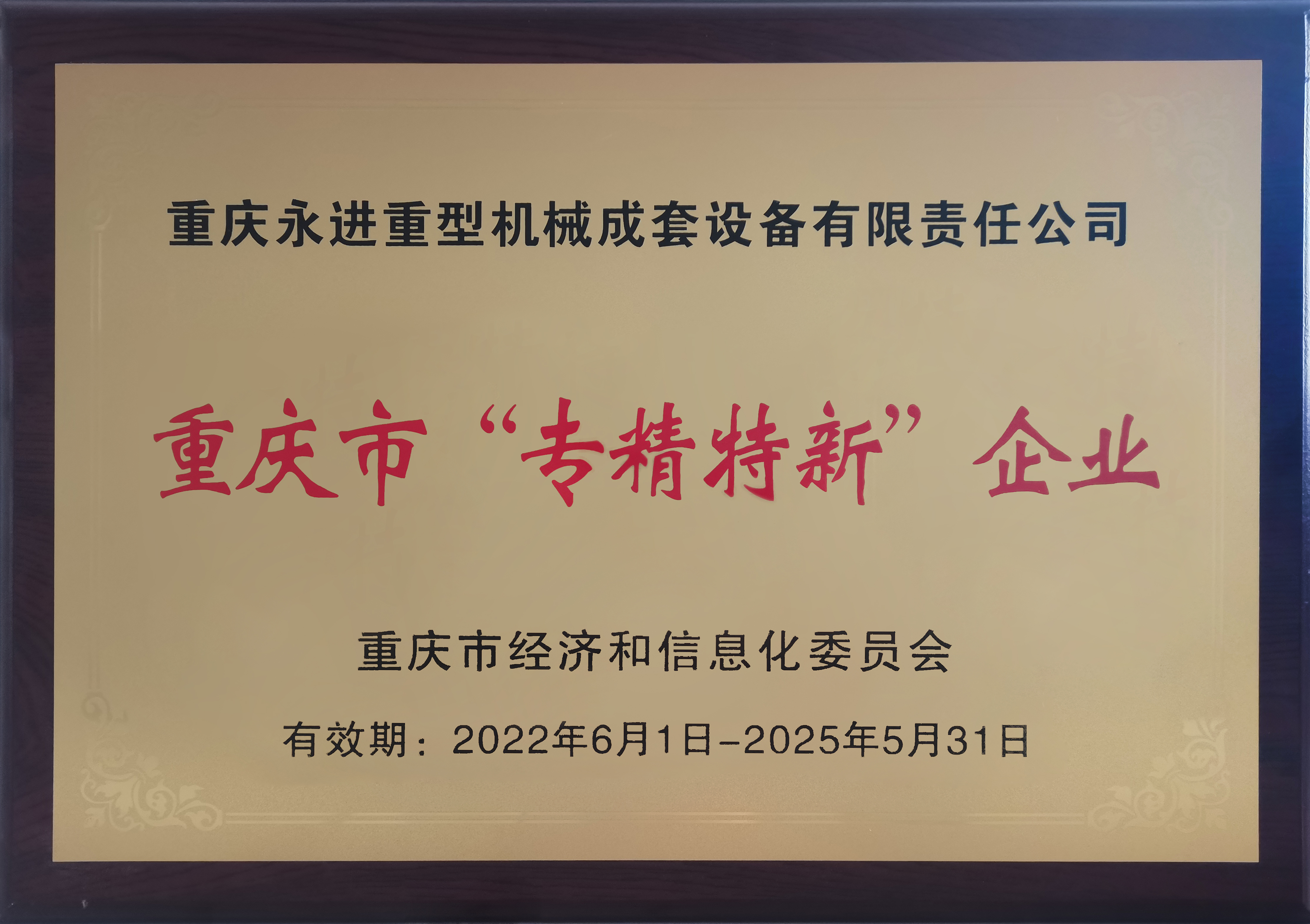 Chongqing  "specialized, refined, distinctive and innovative" enterprise